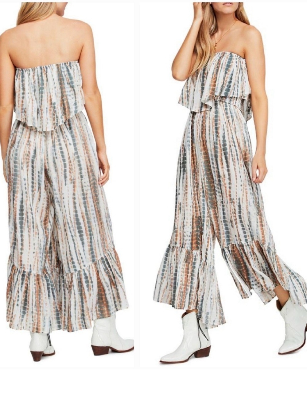 Free People Strapless Tie-Dye Maxi Romper - Picture 3 of 8
